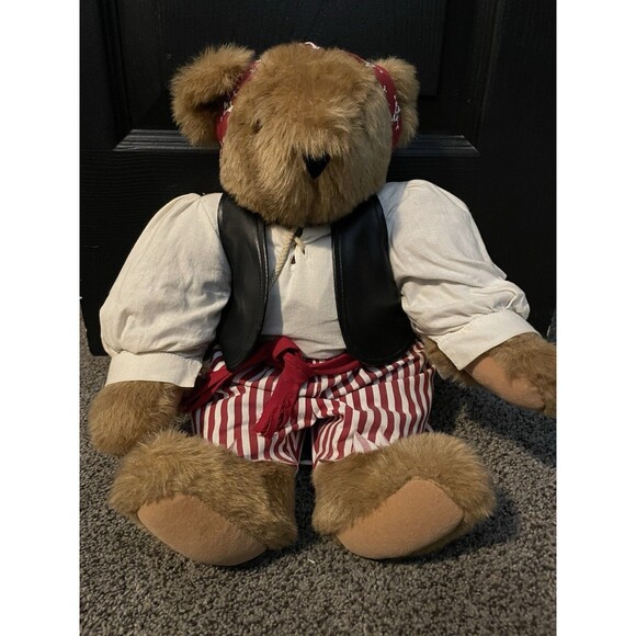 Vintage Rare Authentic Vermont Pirate Sailor Teddy Bear Jointed - Picture 3 of 7